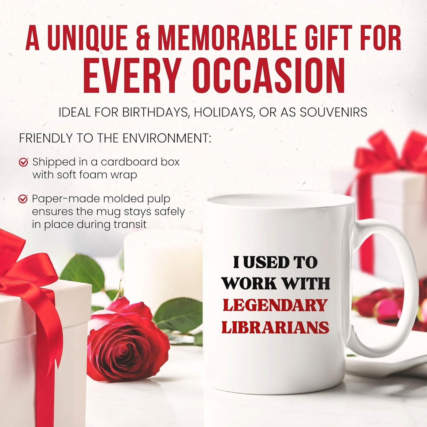 Retired Librarian Mug - Book Lover Coffee Cup - Reading Advocate Funny Gift From Students - Library Tea Mugs - Literary Cups - 11 Oz Ceramic Gifts For Bibliophiles, Birthday, Him, Her, Christmas