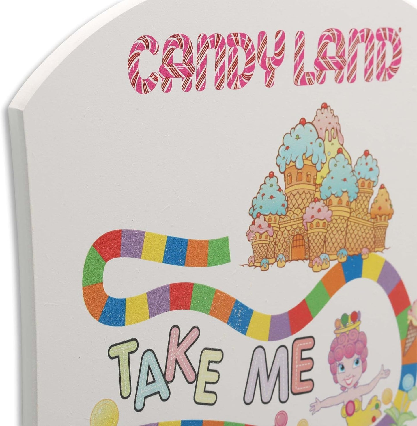 Hasbro Candy Land Take Me to the Candy Wood Wall Decor - Cute Candy Land Sign for Playroom or Kitchen