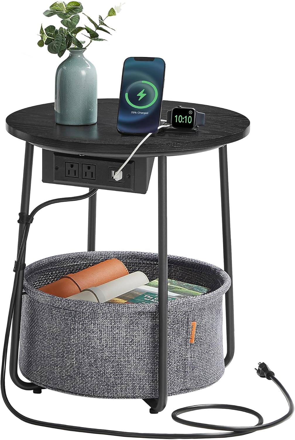 VASAGLE Small Side Table, Accent Sling Chair
