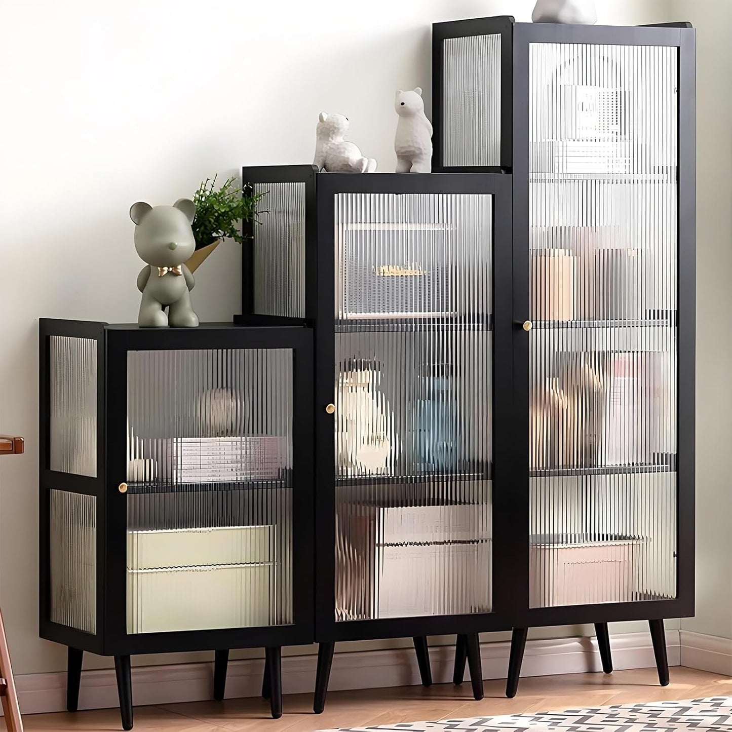 Bookcase with doors book shelf display cabinet modern bookshelf tall bookcase,black bookcase unique bookshelf rustic bookshelf open shelf bookcase,bedroom bookshelf,vertical bookshelf(White,A42x33x107