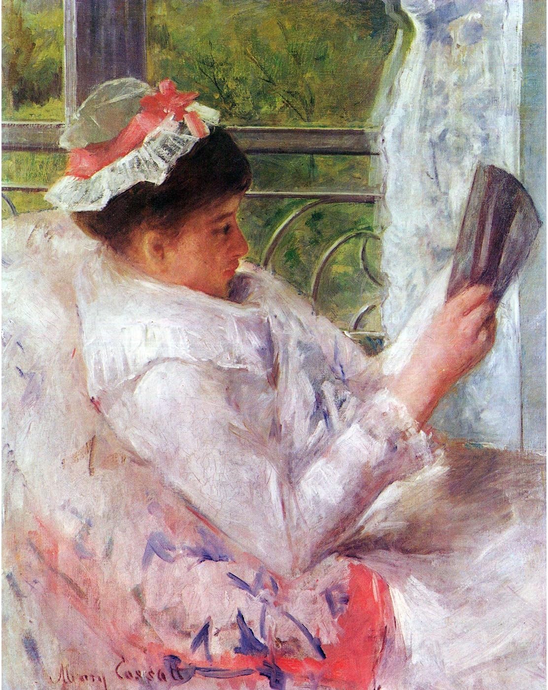 Poster Print Rolled - Reading Mrs. (Lydia Cassat) by Cassat - 30x40 Inch Wall Decor Poster Art Print
