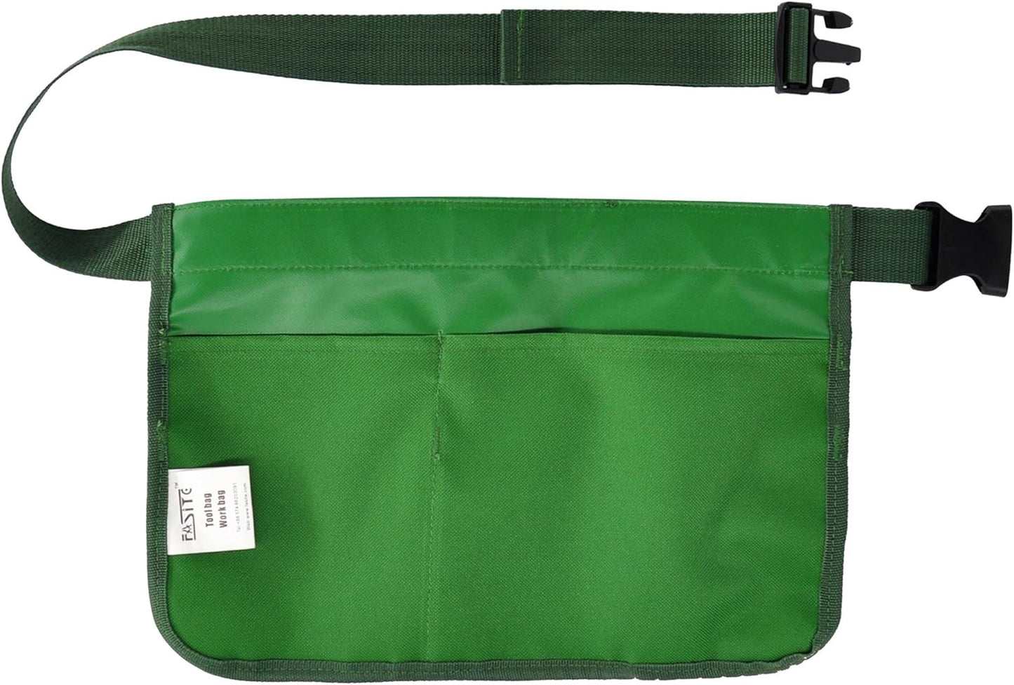 FASITE Gardening Tool Waist Bag Belt, Waterproof Garden Tool Apron with 7-Pocket Hanging Pouch for Men&Women, Adjustable, Green