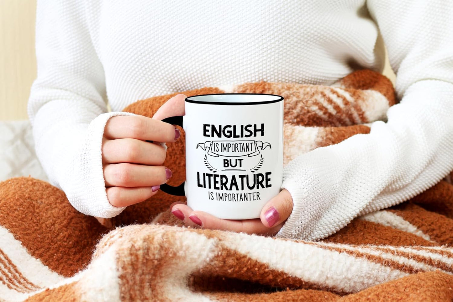 Casitika Literature Mug. English Important Literature Importanter. Funny 11oz Teacher Cup. Gift for Instructors, Students, & School Faculty and Graduation. (Literature)