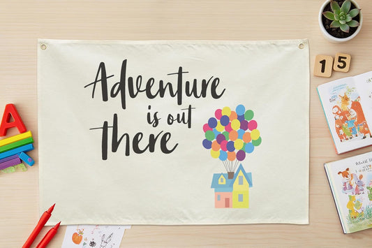 Travel Around The World Banner-Nursery Wall Décor-Canvas Hanging Pennant Flag Wall Sign Decor Gift for Kids Girl Boy,Nursery Playroom Kids Room Decor