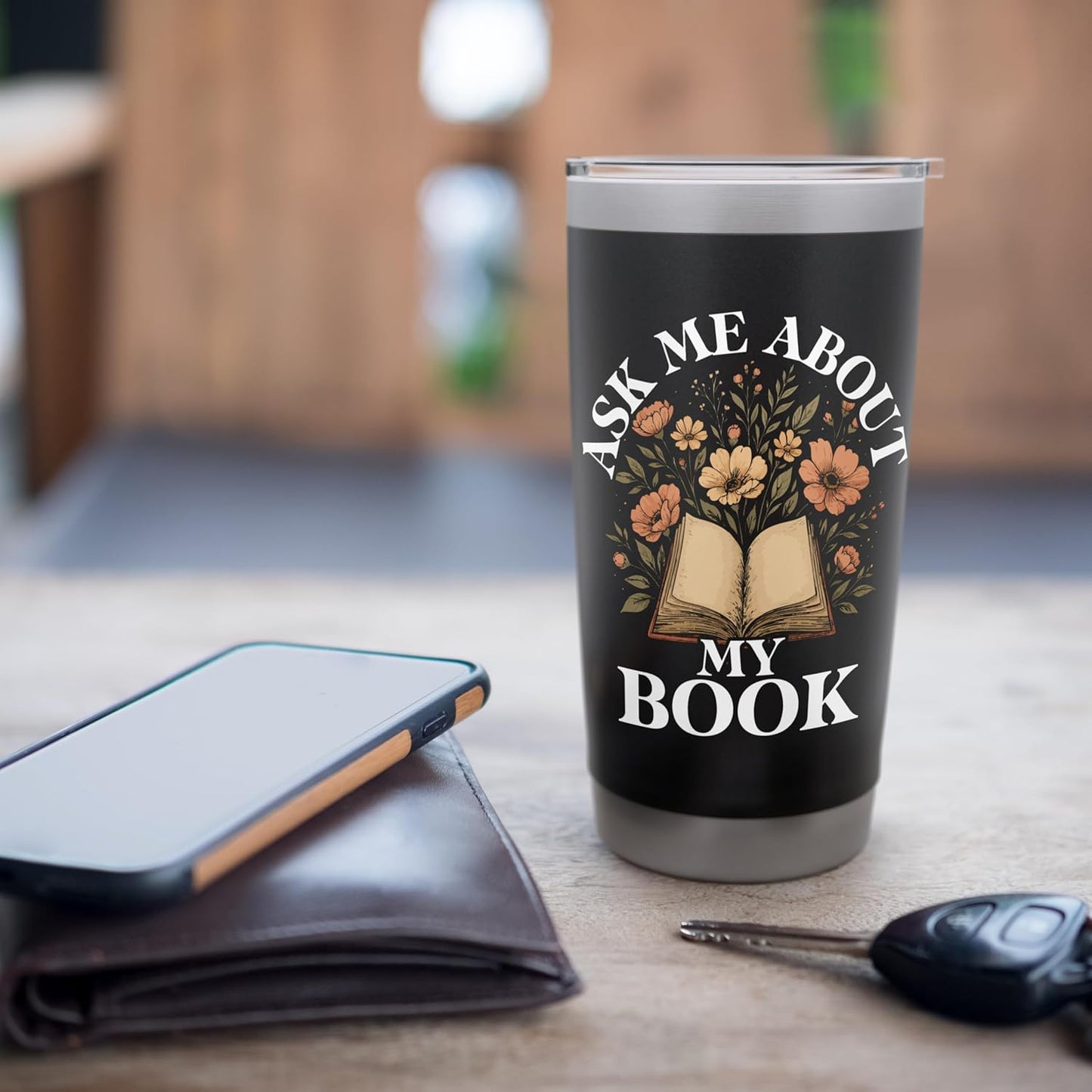 Ask Me About My Book Design – Published Author Stainless Steel Insulated Tumbler