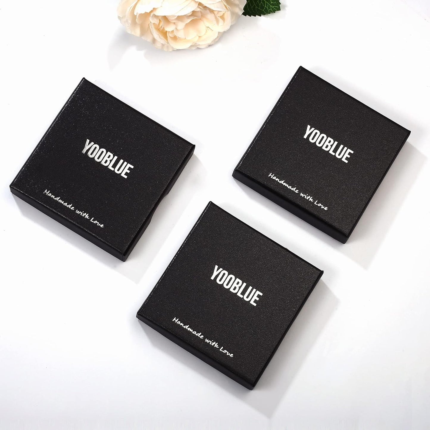Yooblue Easter Basket Stuffers - Cross Necklace for Men, Gold Black Silver Mens Cross Necklaces Stainless Steel Cross Pendant Necklace Simple Jewelry Gifts Cross Chain Necklaces for Men