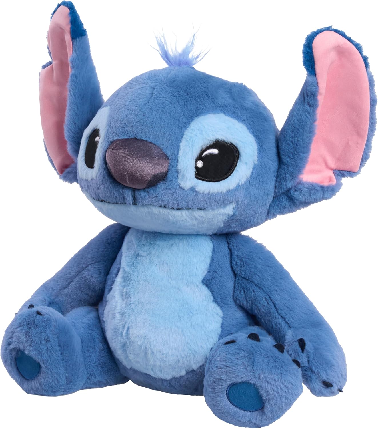 Disney Stitch Live-Action 13-inch Large Plush Stuffed Animal, Soft Toy for Kids, Blue, Alien, Toy for Fans, Girls, Boys, Kids, Ages 2 and Up by Just Play, Kids Toys for Ages 2 Up by Just Play