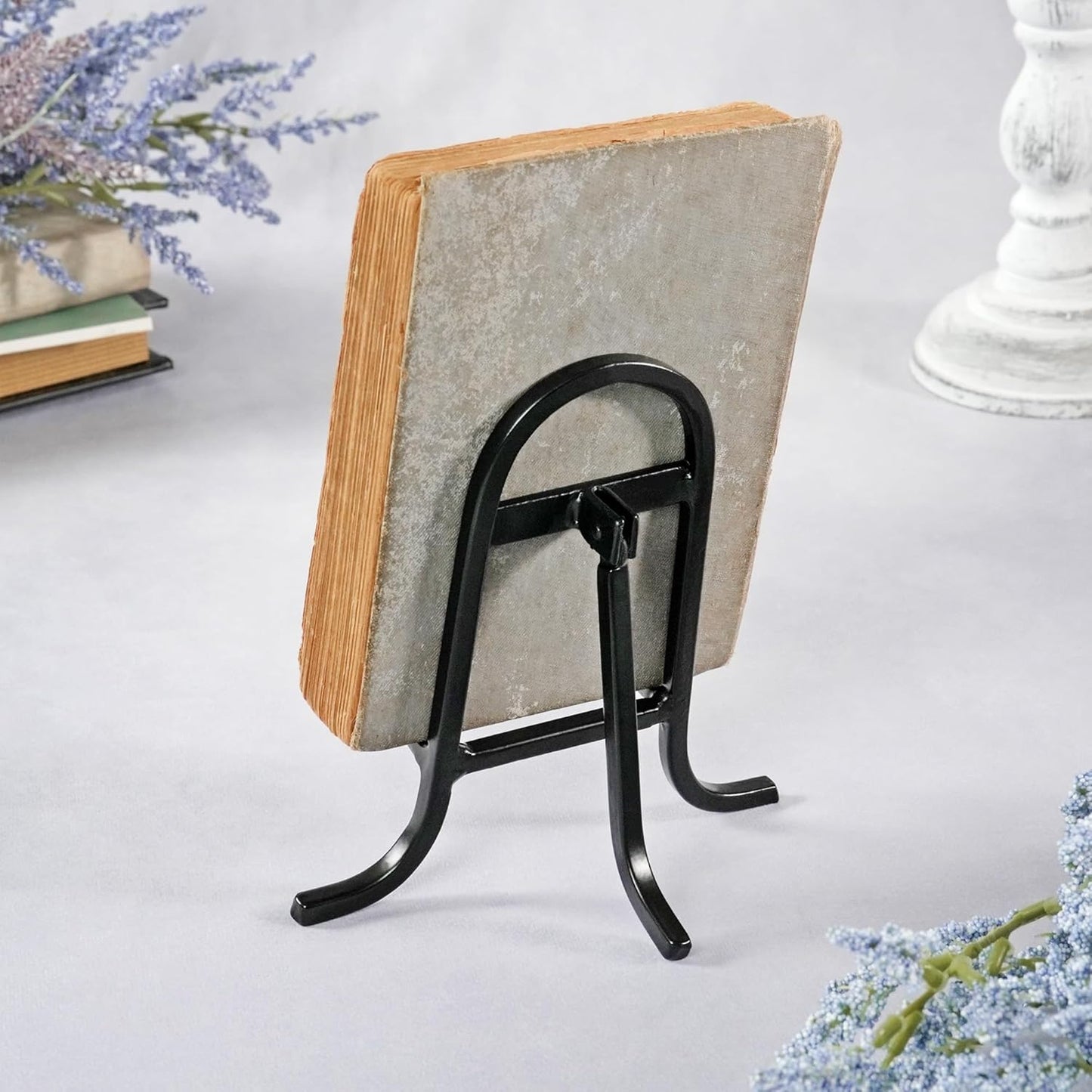 Bard's Small Black Wrought Iron Easel, 6" H x 5.5" W x 4" D (For 6" - 8.5" Plates)