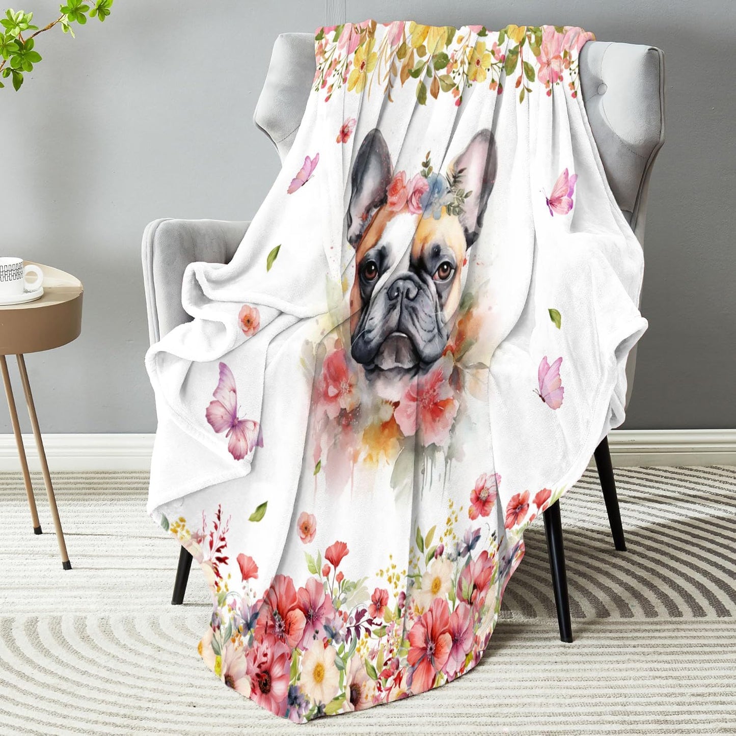 French Bulldog Blanket for Dog Lovers,Super Soft Throw Blanket for Girl Gift Ideas (French Bulldog, 50 * 60in)