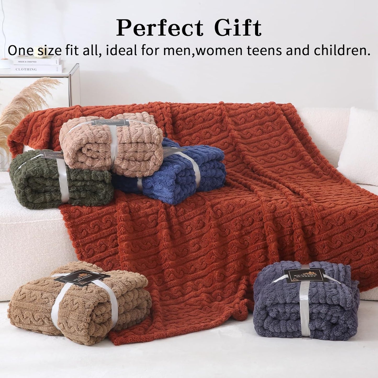 Wearable Blanket Poncho Cape Wrap for Adult, Cozy Sherpa Fleece Pocketed Shawl TV Throw Blankets for Office and Lounge(Dust Blue,58'' x 64'')