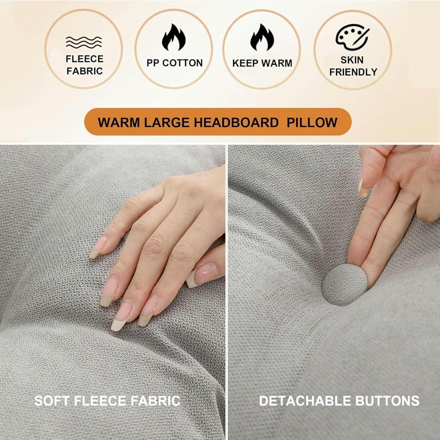 Wedge Headboard Pillows Head Roll Pillow Bed Wedge Pillow Large Bolster Bed Rest Reading Pillows Backrest Pillows for Sitting in Bed Backrest Positioning Support
