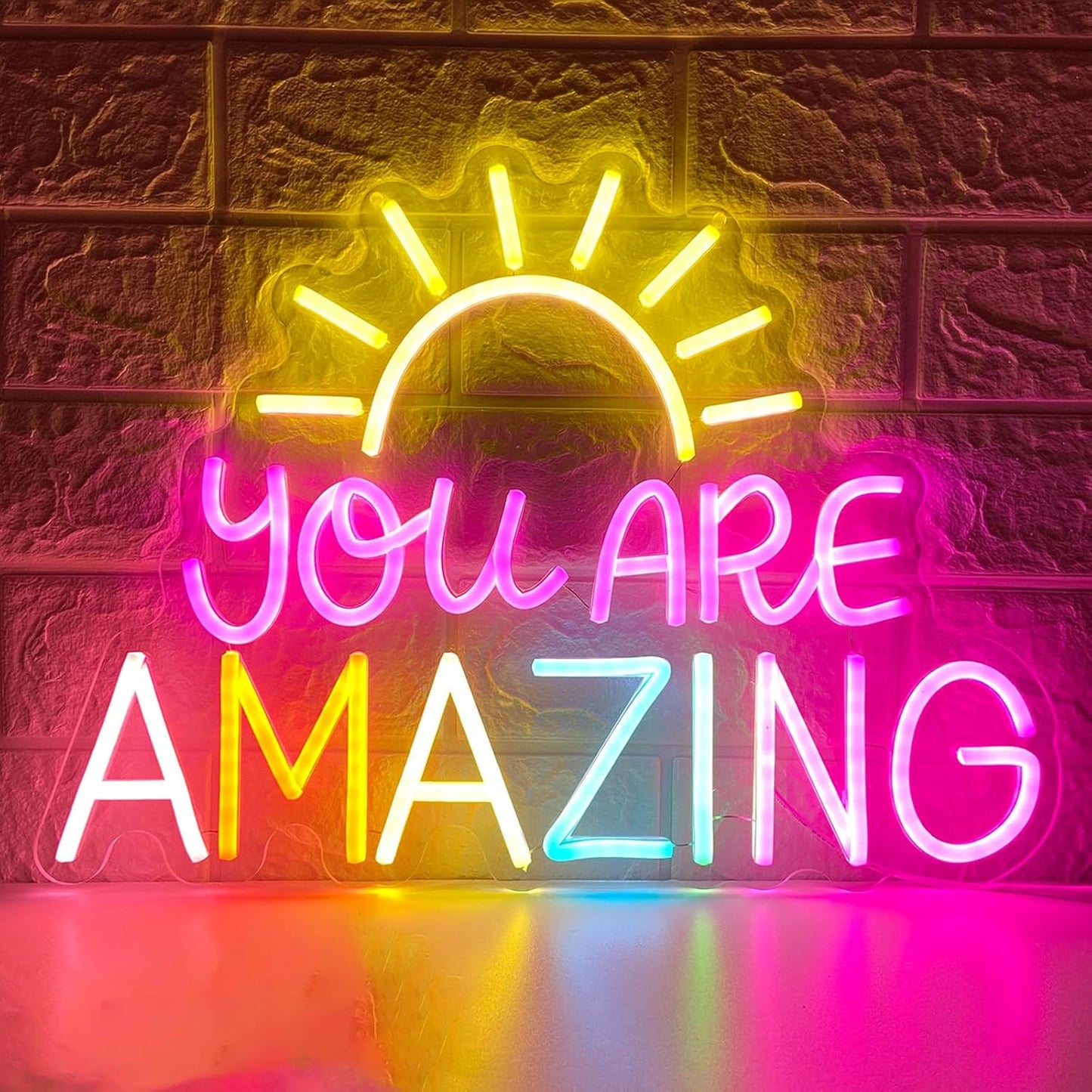 You Are Amazing Neon Sign, LED Classroom Neon Signs for Wall Decor, Dimmable Valentines Day Light up Sign for Bedroom, Motivational neon sign for Wedding Valentines Classroom Christmas Birthday Gifts