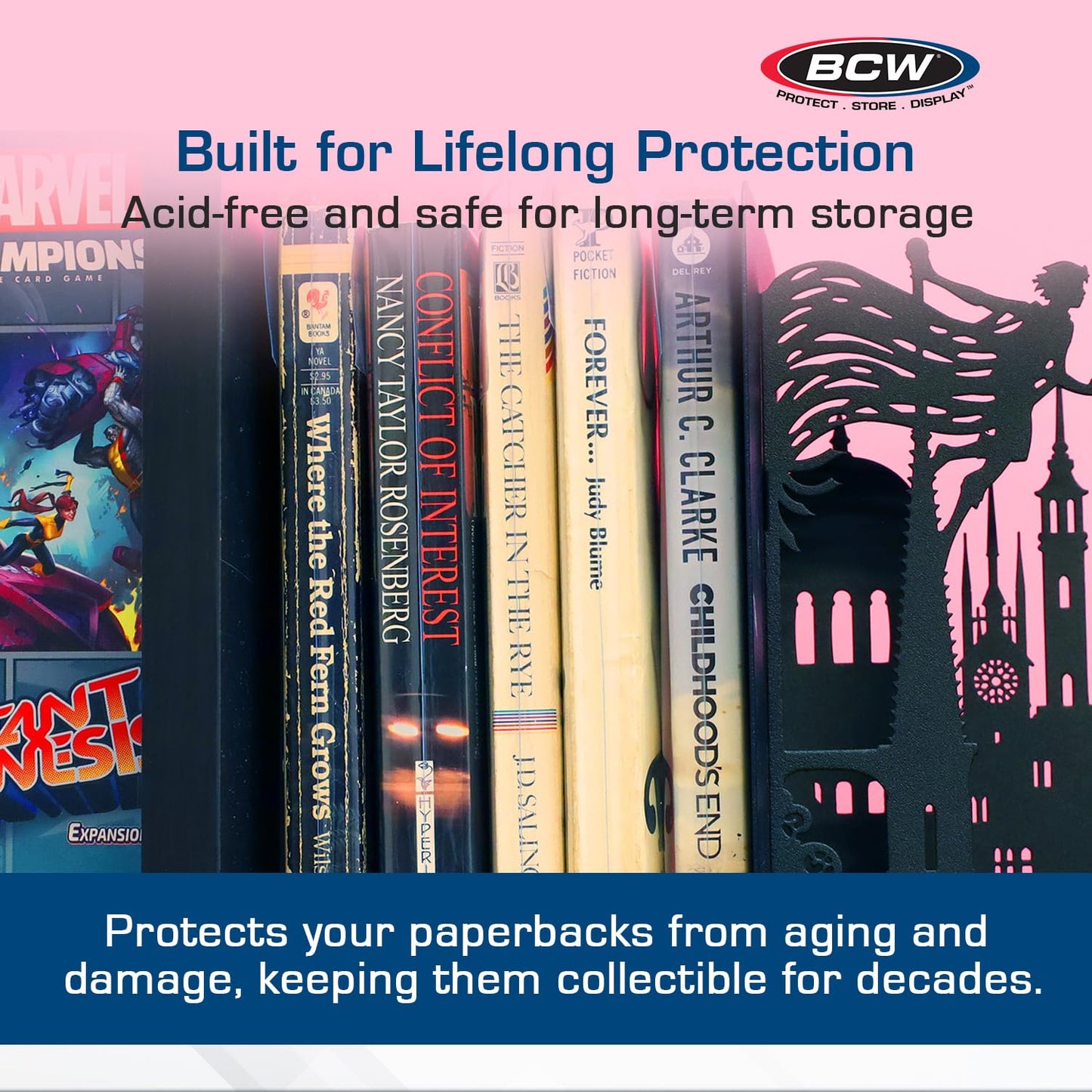 BCW Paperback Book Bags - 100-Pack | 5 x 7 3/8 Inches | Crystal Clear Polypropylene, Acid-Free Protection for Your Pocket Paperbacks | Book Covers for Paperbacks
