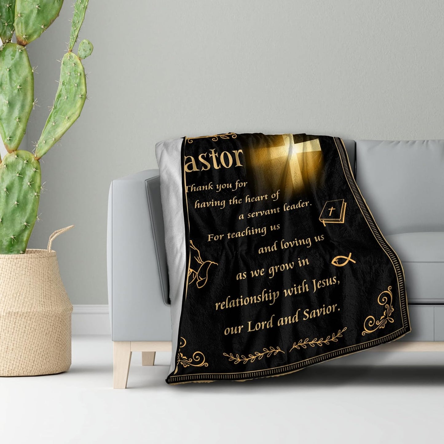 Kituzol Pastor Appreciation Gifts Blanket 50"X60" - Unique Pastor Gifts - Gifts for Pastor - Pastor’s Appreciation Decorations Gift - Funny Gift Idea for Pastors Throw Blankets - Christian Pastor Gift