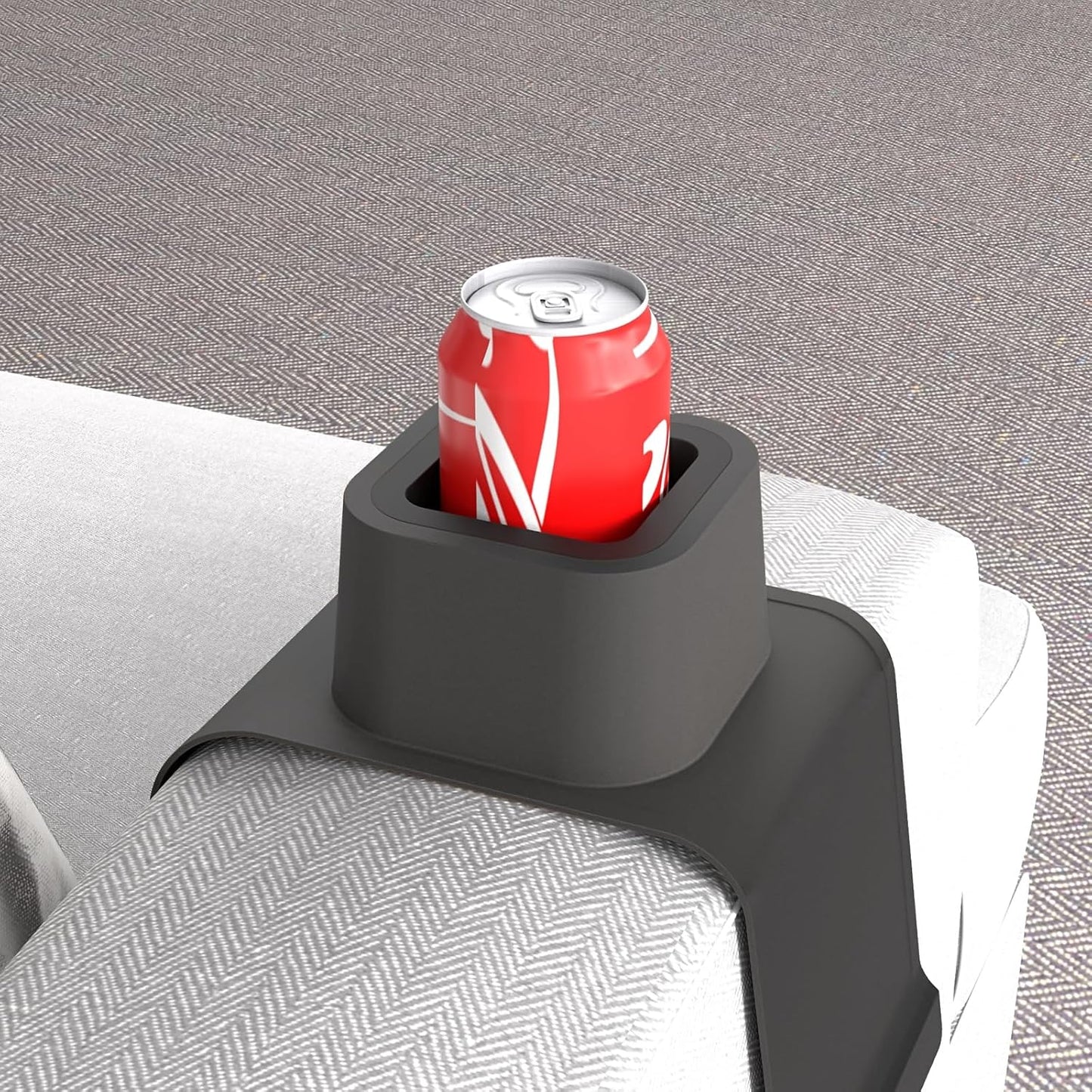 vodvob Couch Cup Holder, Anti-Spill Sofa Cup Holder Silicone Couch Coaster, Suitable for Sofa Recliner Armchairs, Gifts for Mom, Dad, Husband, Grandma, Grandpa, Black