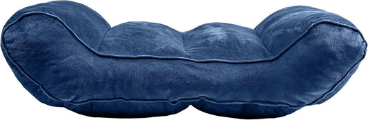 M.B. Leaf Back Support Reading Sit Up Bed Rest Pillow Shredded Memory Foam (Blue, Large)