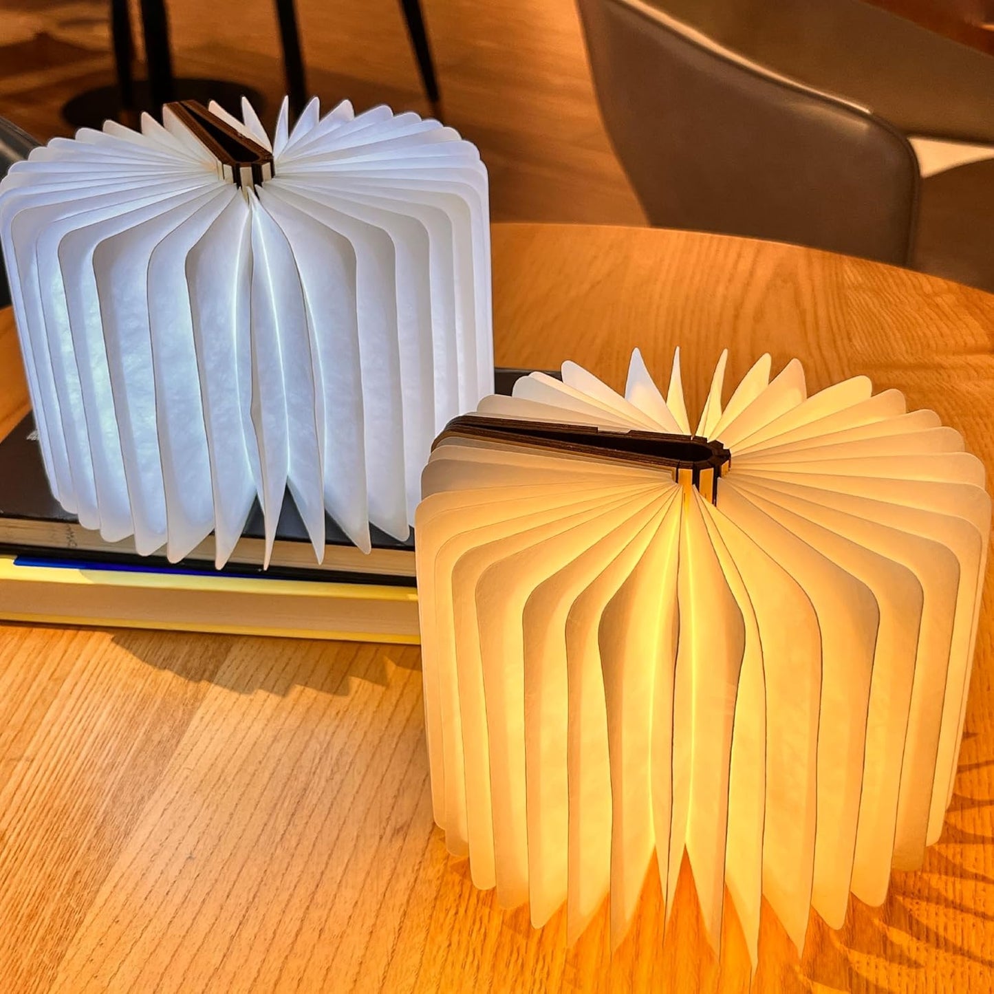 Wooden Book Light, Book Lovers Gifts, Foldable Book lamp for Christmas Gift, Home and Office Decoration Gift idea