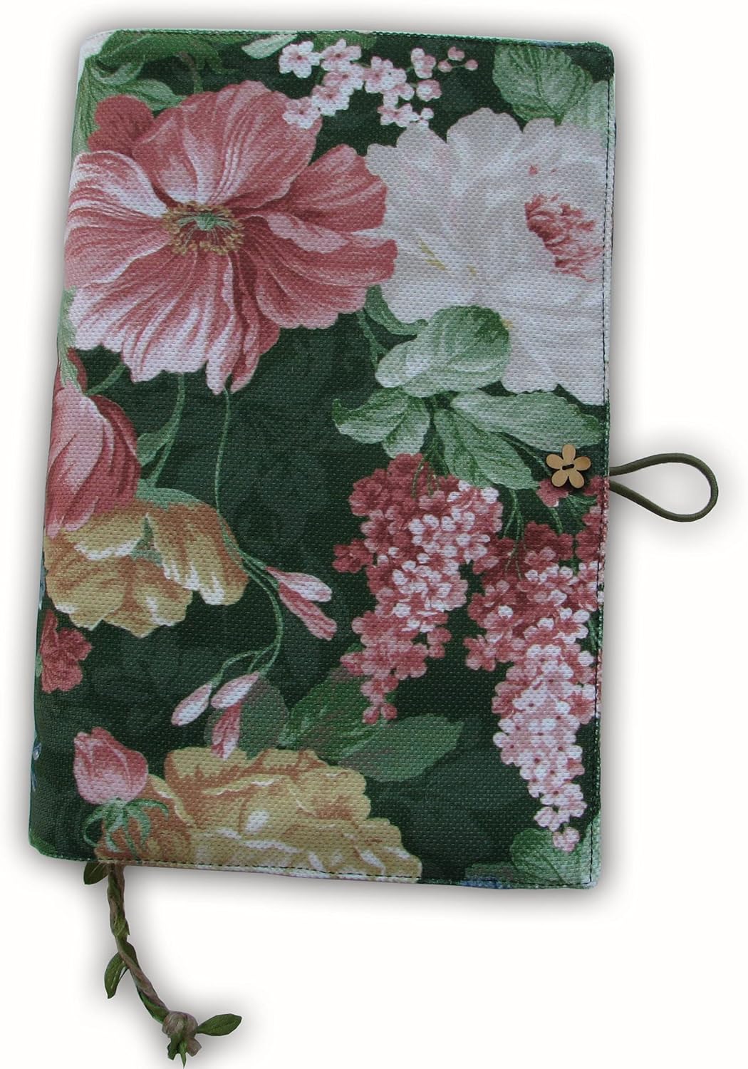 Book Cover, Fabric Novel for Adult for Paperback, Flower Spring Pattern, Cloth Washable Book Protector - Padded Case Sleeve Bag, 5.5 x 8.2 x 1.6