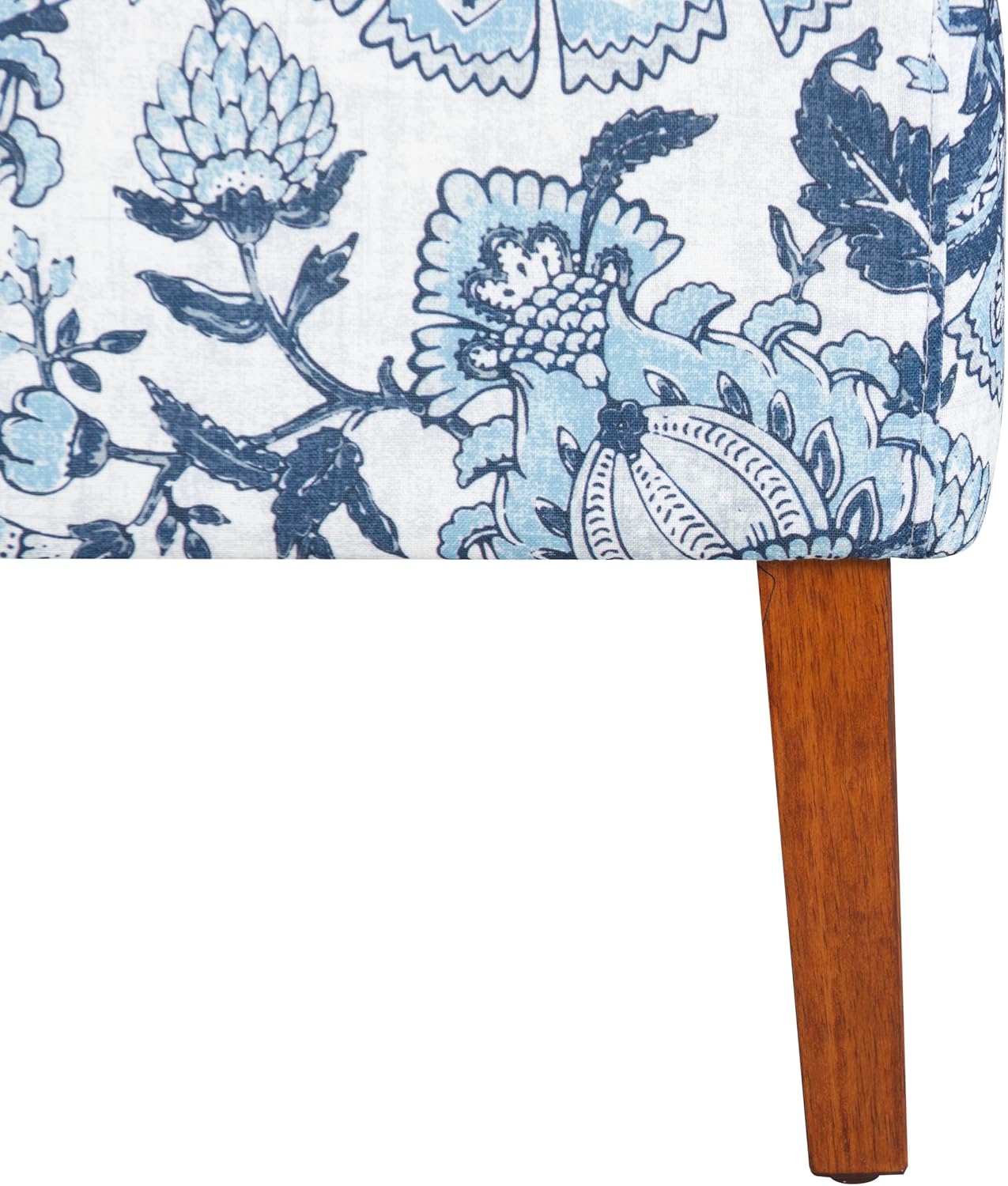 Linon Lily Blue and White Floral Paisley Upholstered Accent Chair