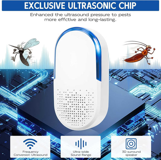 10 Pack Ultrasonic Rodent&Pest Repeller, 2026 Upgraded Electronic Plug in Pest Control for Mouse, Rats, Spiders, Roaches, Ants, Fleas - Pet & Human Safe,Indoor Repellent for Home
