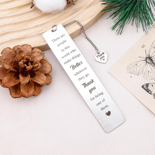 Thank You Gifts for Women Reading Lovers Metal Bookmark Book Accessories Employee Teacher Nurse Appreciation Gifts Happy Retirement Retired Gift Coworker Leaving Gift for Friend Boss Manager Book Mark