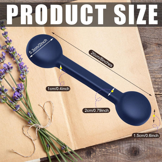 2 Pieces Weighted Bookmarks Book Weight Page Holder Rubber Book Weight Bookmark Portable Weighted Rubber Page Holder for Adults Reading(Dark Blue)