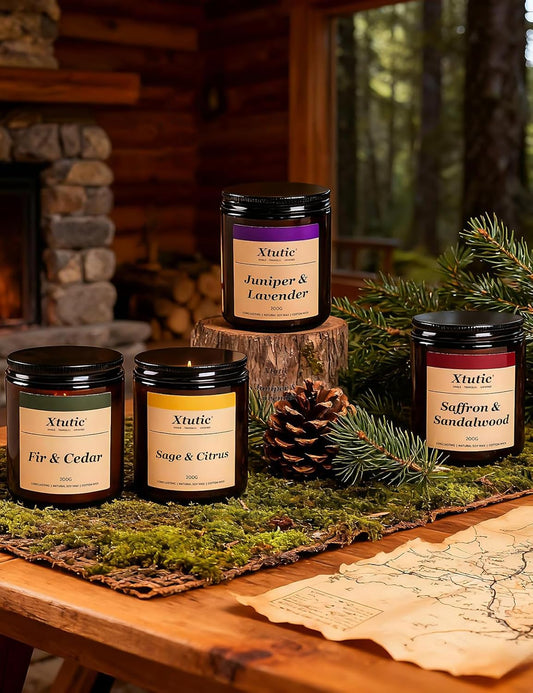 Brown Soy Wax Candle Gift Set - 28oz Large Jar,200-Hour Burn Time,Home Fragrance for Relaxation, Meditation,Gifts for Women, Housewarming, Home Decor