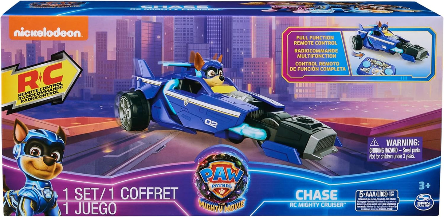 Paw Patrol: The Mighty Movie, Remote Control Car with Molded Mighty Pups Chase, Kids Toys for Boys & Girls 3+