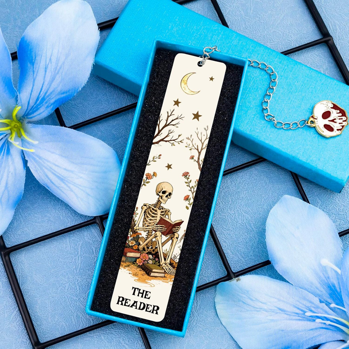 Horror Bookmark Gothic Bookmark Skeleton Tarot Metal Bookmarks Gifts for Book Lovers Books Marks for Reading Women Books Markers for Reading Halloween Bookmark Gifts for Men Teens Girls