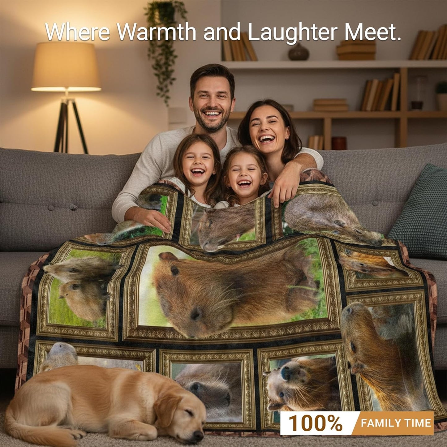 Capybara Blanket for Women Men, Gifts for Capybara Lover, Throw Blanket for Couch Bed Room Decor 50“x60”
