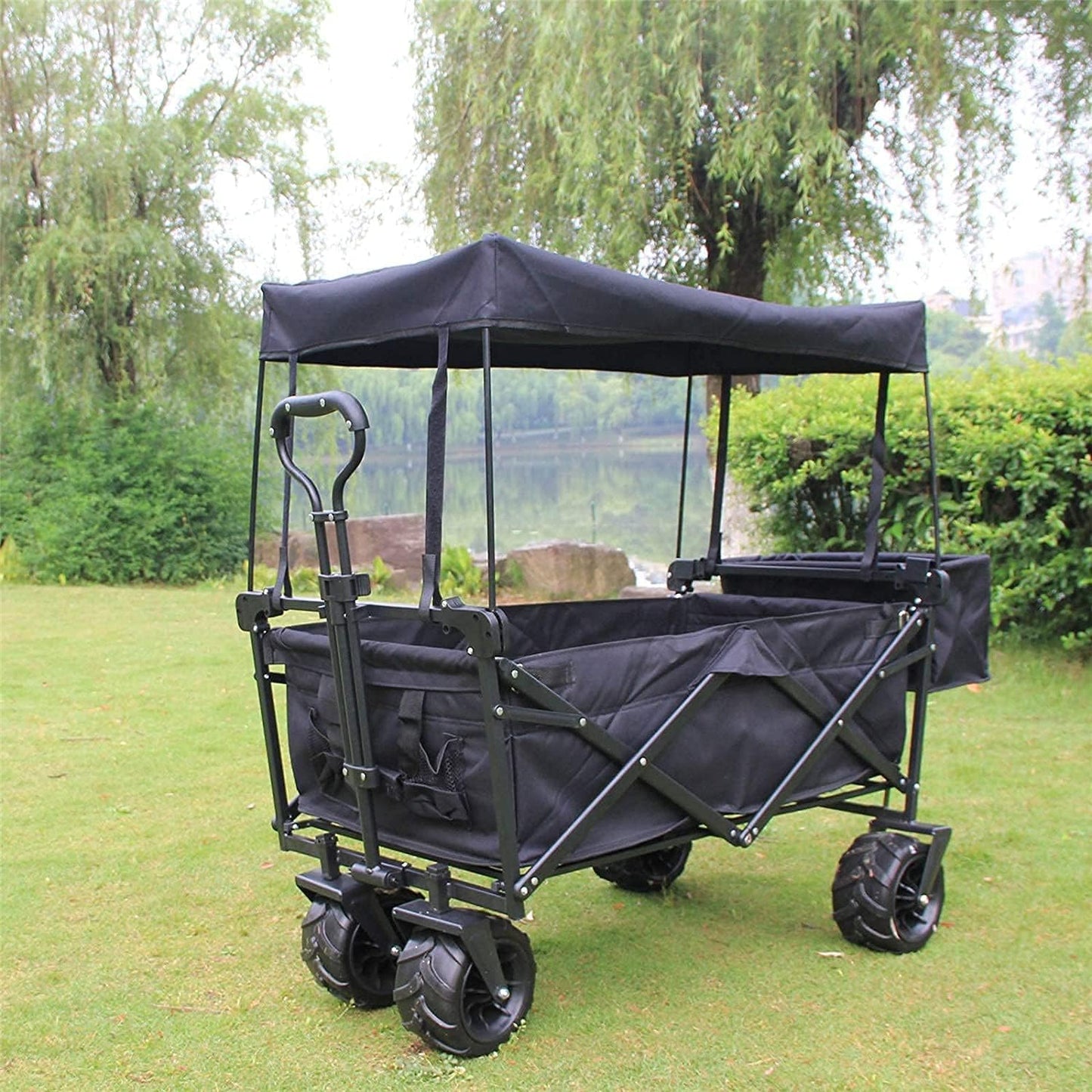 Portable Camping Cart,Outdoor Utility Wagon Folding Garden Beach ping Camping Cart Foldable Wagon