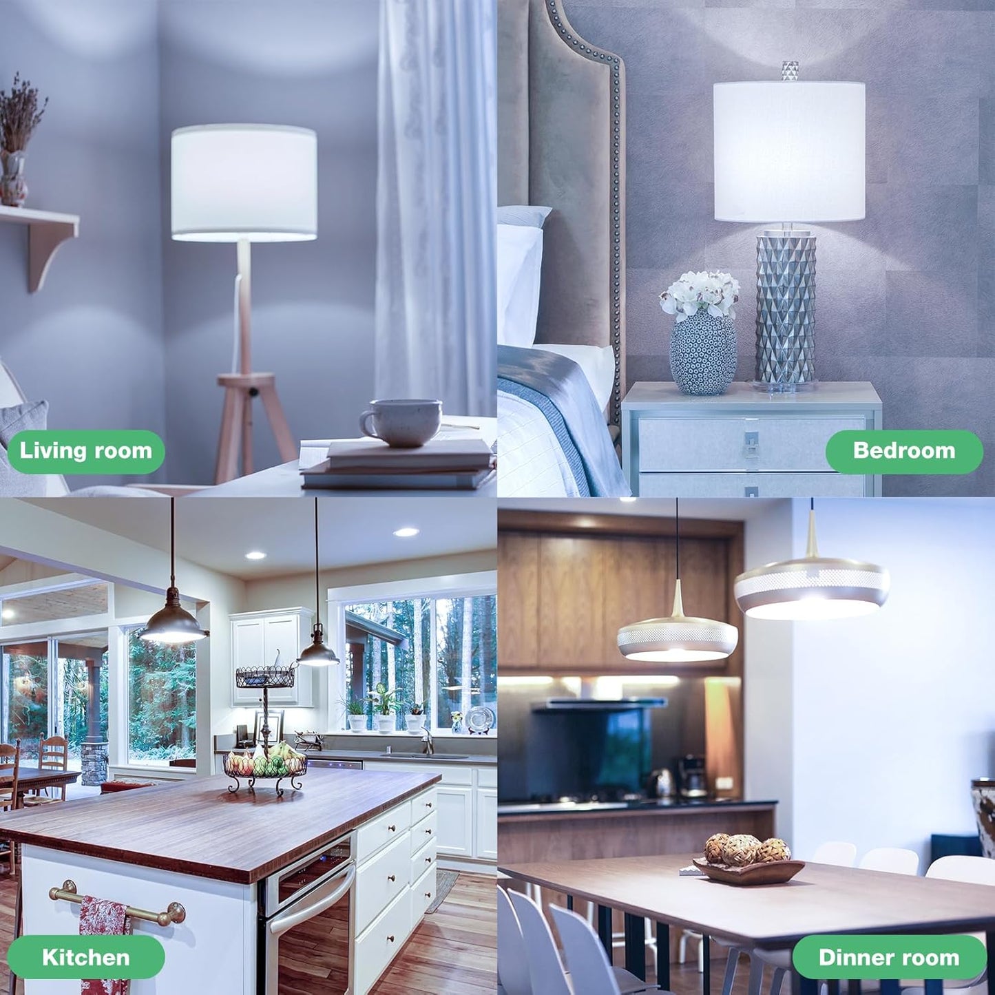 LED Light Bulbs, 100 Watt Equivalent LED Bulbs A19, 5000K Daylight Light Bulb, 1500 Lumens, E26 Standard Base, Non-Dimmable, 13W Bright White LED Bulbs for Bedroom Home Office, 12 Pack
