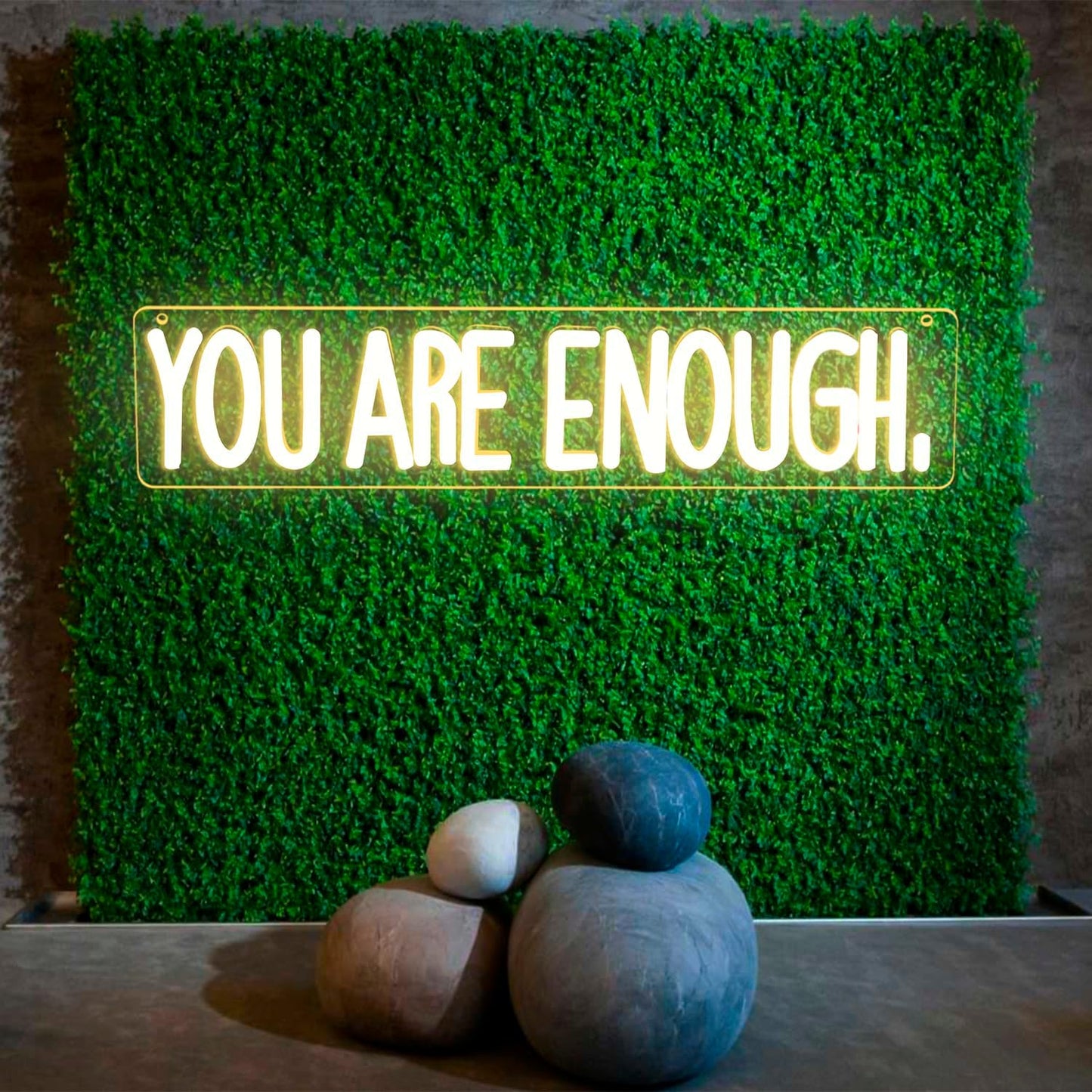 You Are Enough Neon Sign Dimmable Neon Signs for Wall Decor Affirmation LED Signs USB Neon Light Up Sign for Bedroom Living Room Reading Room Classroom Book Party Library Decoration for Women Men Kids