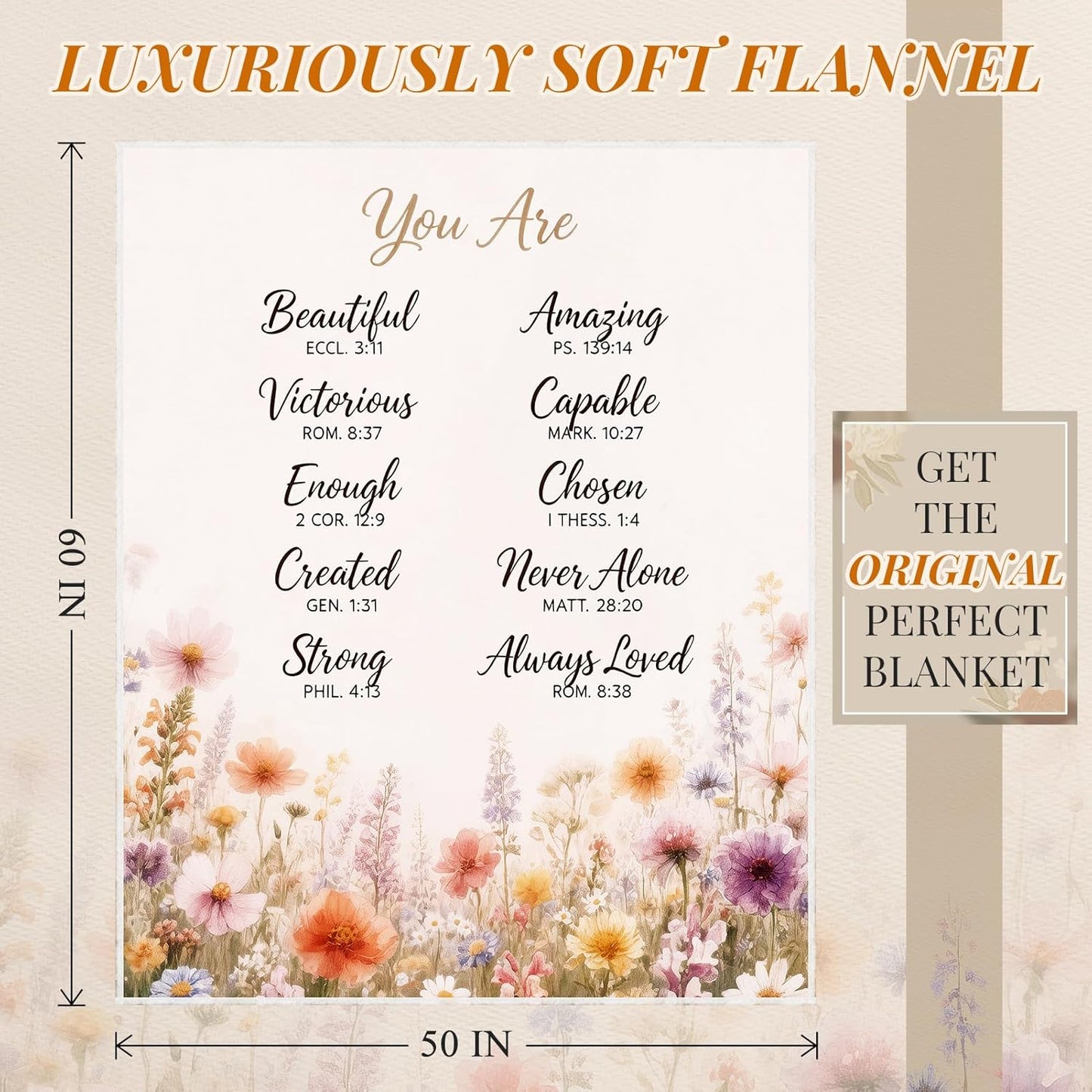 Christian Gifts for Women, Mom Religious Inspirational Confirmation Faith Gift for Friend, Birthday Valentines Mothers Day Easter Christmas Throw Blanket for Wife 60’’x50’’, Pink