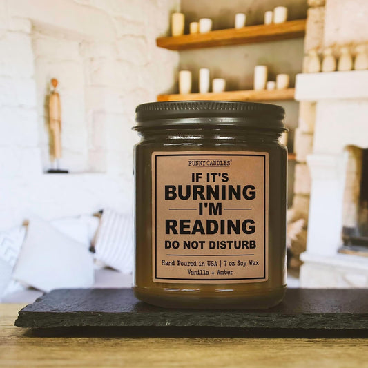 Funny Book Lover Gifts for Women Men,Teacher Writers Christmas Birthday Cool Graduation Presents for Friend Bookworm Book Candles Gifts - Vanilla Scented - Made in USA
