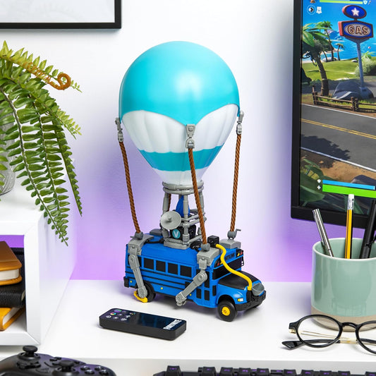 Paladone Fortnite Battle Bus Light, Officially Licensed Color Changing LED Gaming Lamp with Headphone Stand for Gamer Rooms, Bedrooms, Homes, Gift Idea