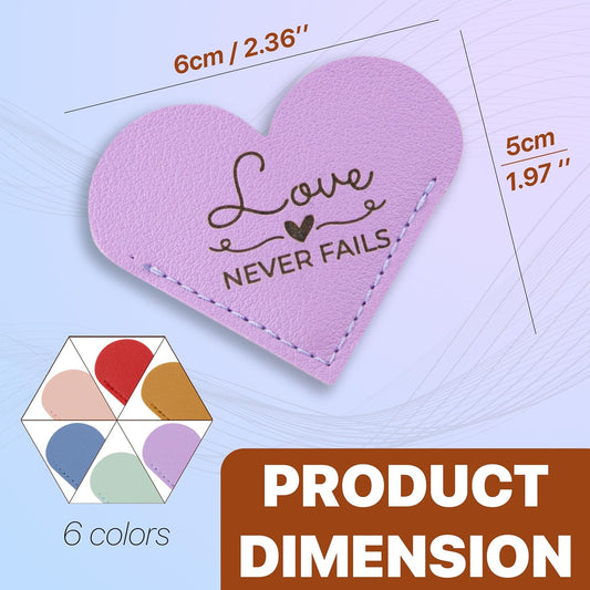 Bible Verse Leather Heart Bookmarks – Set of 12 Leather Christian Corner Bookmark for Women, Scripture Bookmarks for Bible Reading, Inspirational Religious Gifts, Faith-Based Book Accessories