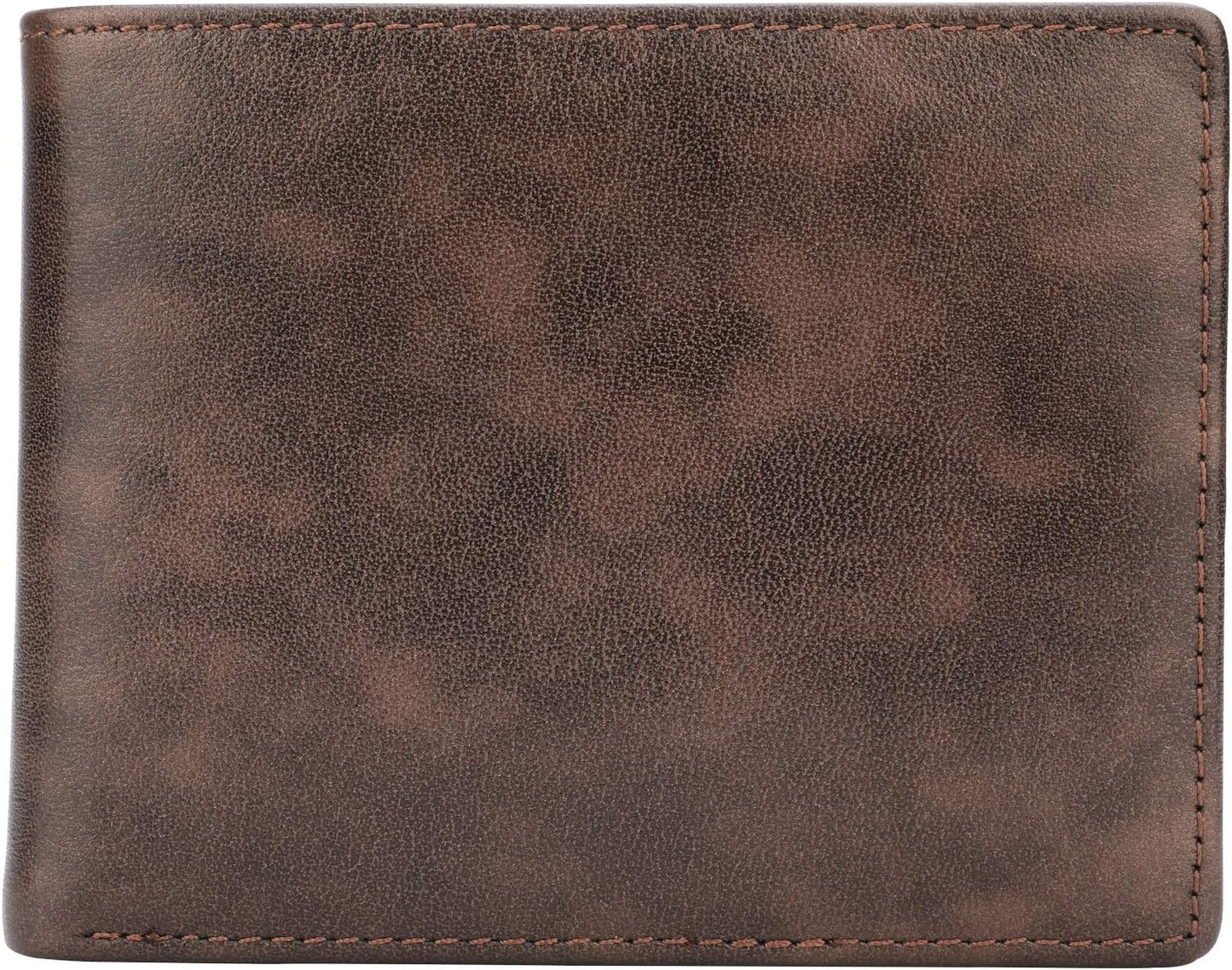 Wallet for Men-Genuine Leather RFID Blocking Bifold Stylish Wallet With 2 ID Window
