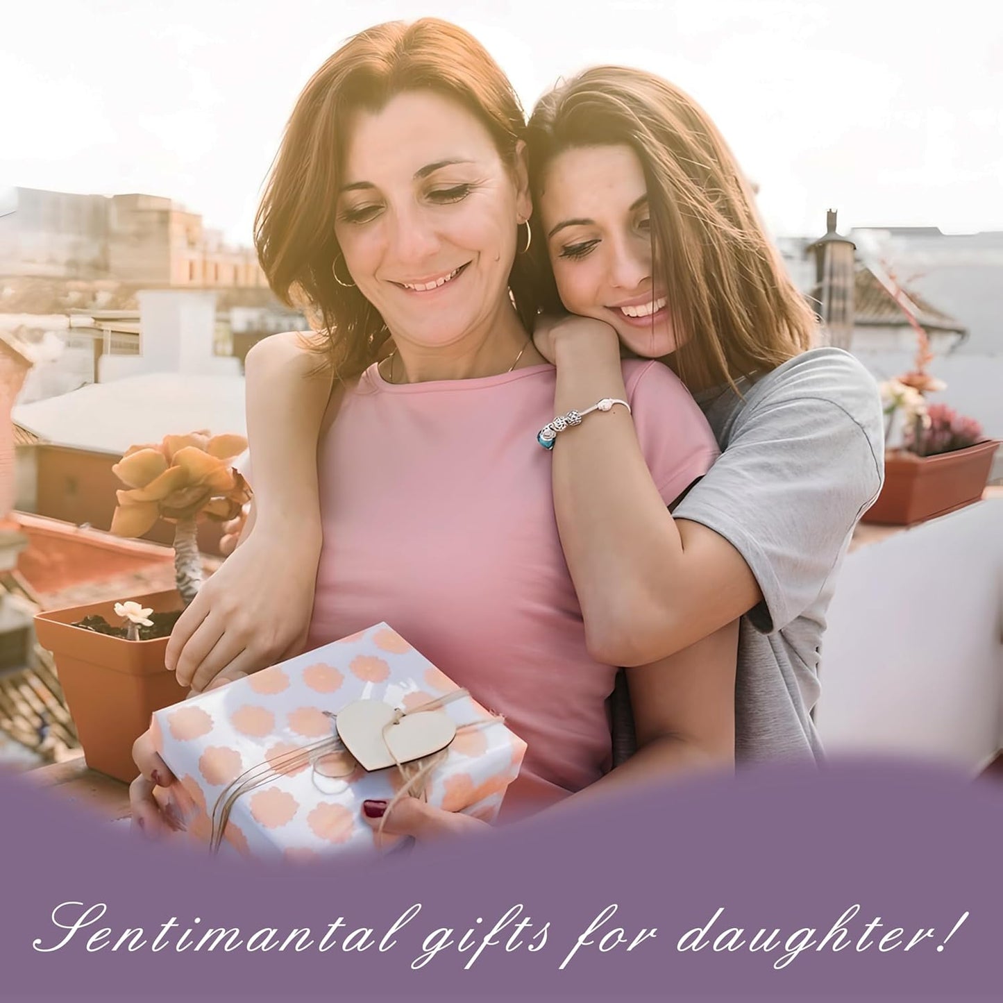 Mother's Day Daughter Gifts from Mom Birthday Gift Sherpa Flannel Wearable Hoodie Blanket Gifts for Adult Daughter