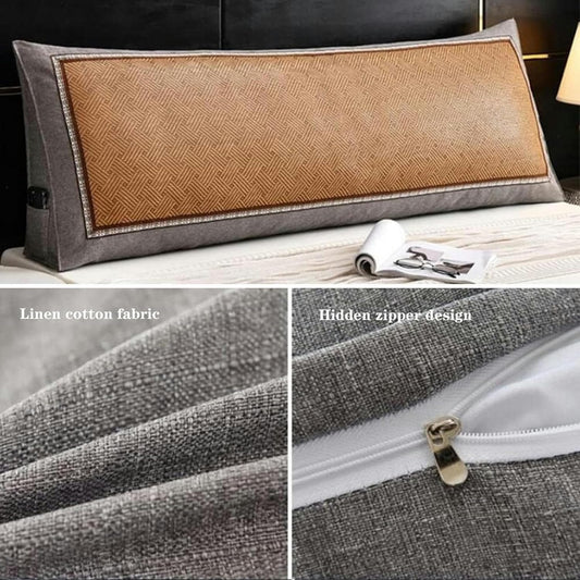 Triangular Headboard Pillow, Soft Triangle Cushion Reading Pillow Large Bolster Backrest Positioning Support Wedge Pillow, for Daybed Bed with Removable Cover