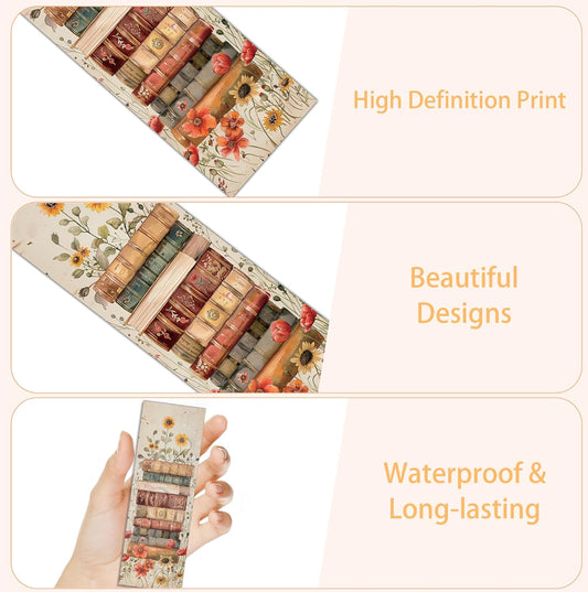 60 Pcs Vintage Book Floral Bookmarks, Cute Animal Book Marks for Reading Women Kids, Book Lover Gifts, Cute Aesthetic Bulk Bookmark Bulk, Classroom Rewards and Bookish Gift