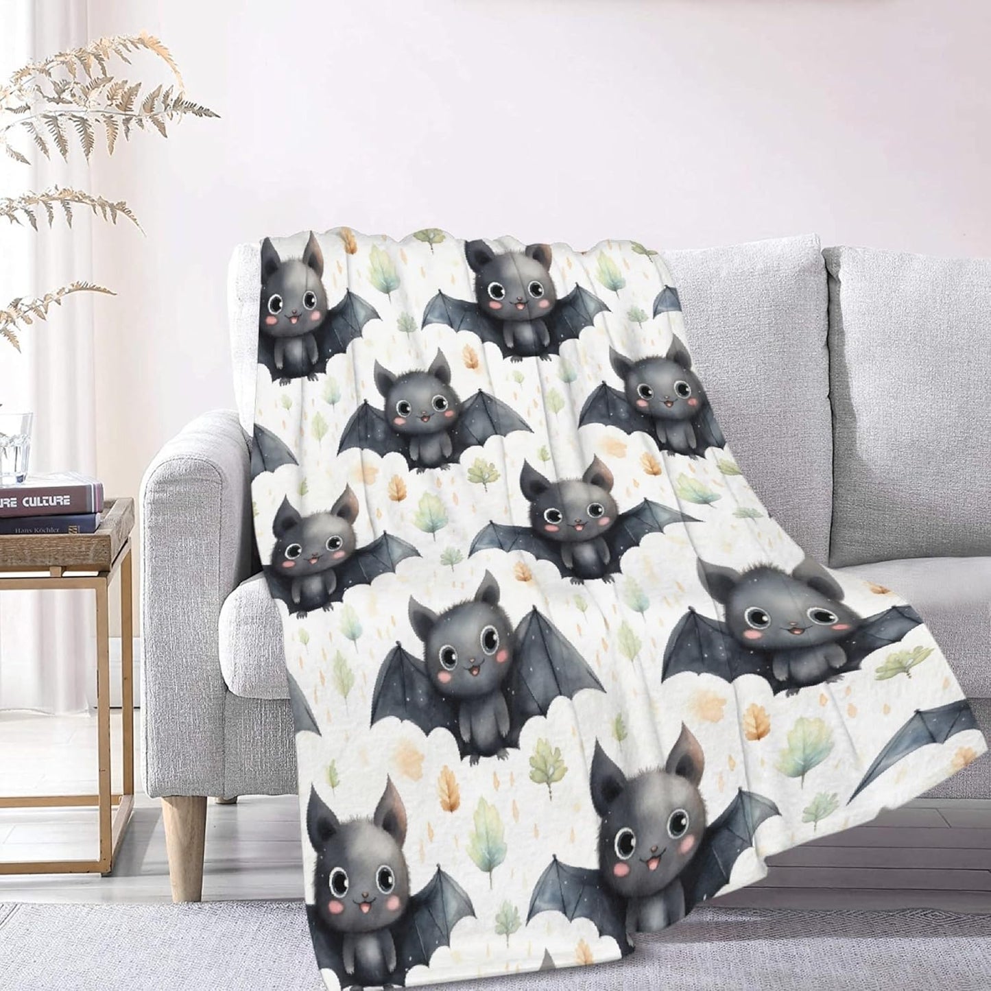 Halloween Bats Baby Blanket Gifts Super Soft Swaddle Newborn Cozy Baby Receiving Blanket Stroller Throw Blanket for Crib 40x30 in for Puppy