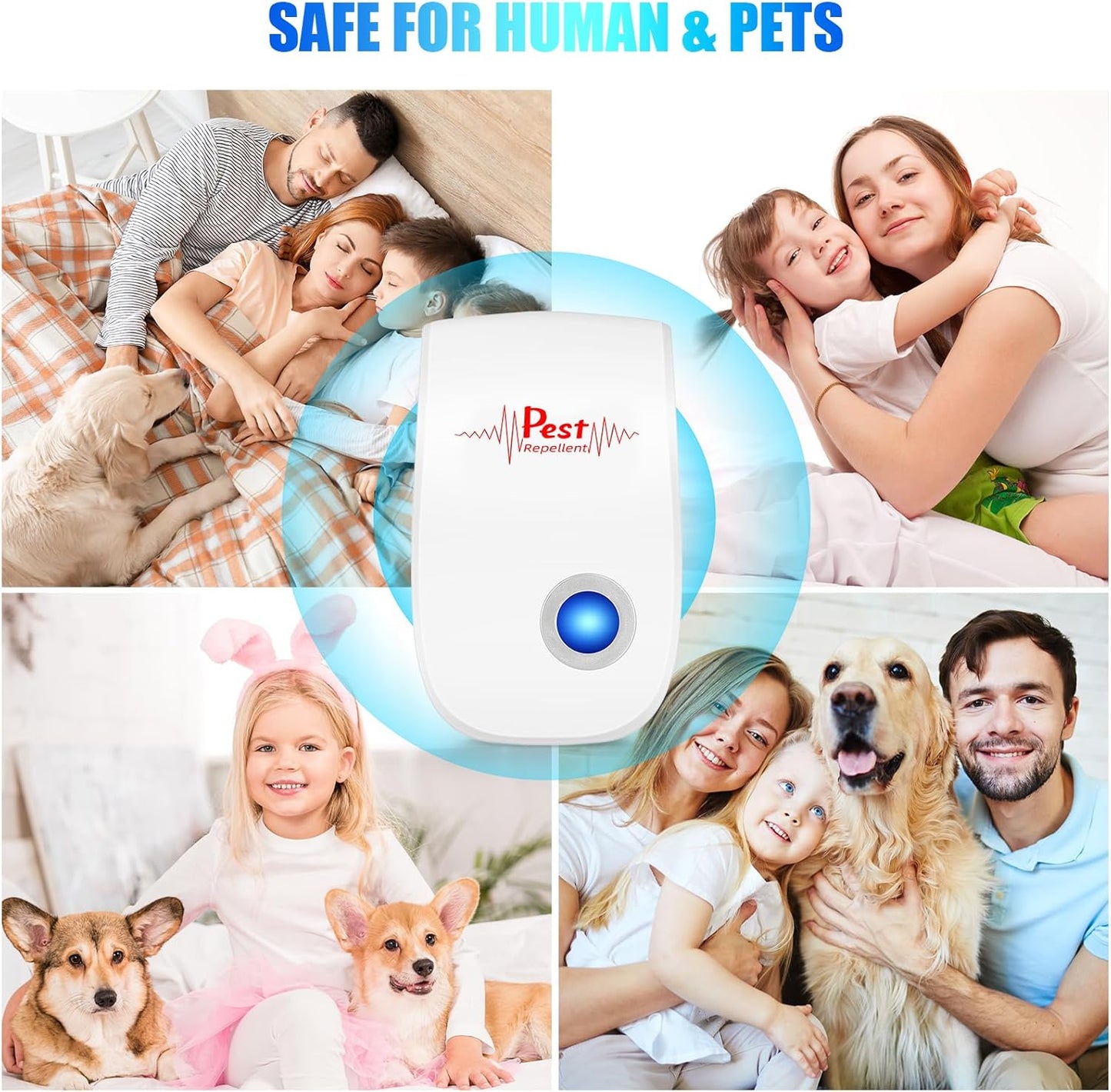 2026 10Pack Ultrasonic Pest Control Repeller Electronic Mouse Repellent Ultrasonic Plug in Mice Repellent Indoor Sonic Pest Repeller Ultrasonic Plug in for Cockroach,Insect,AntBugs,Spide,Rat