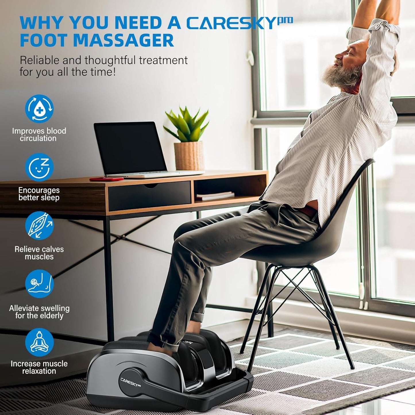 HSA Eligible FSA Shiatsu Foot Massager with Heat for Neuropathy and Pain Relief, 3 Heat Therapy, 5 Intensity Deep Kneading, Rolling for Calf-Feet-Arm Relaxation, Plantar Fasciitis