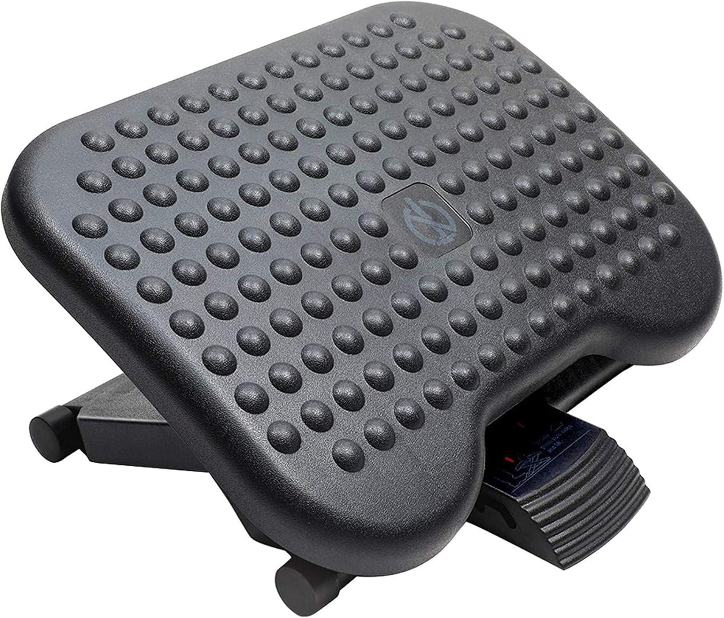 HUANUO Adjustable Desk Footrest, Foot Rest for Under Desk at Work with Massage, Adjustable Foot Stool with 3 Height Position & 30 Degree Tilt Angle Adjustment for Home, Office