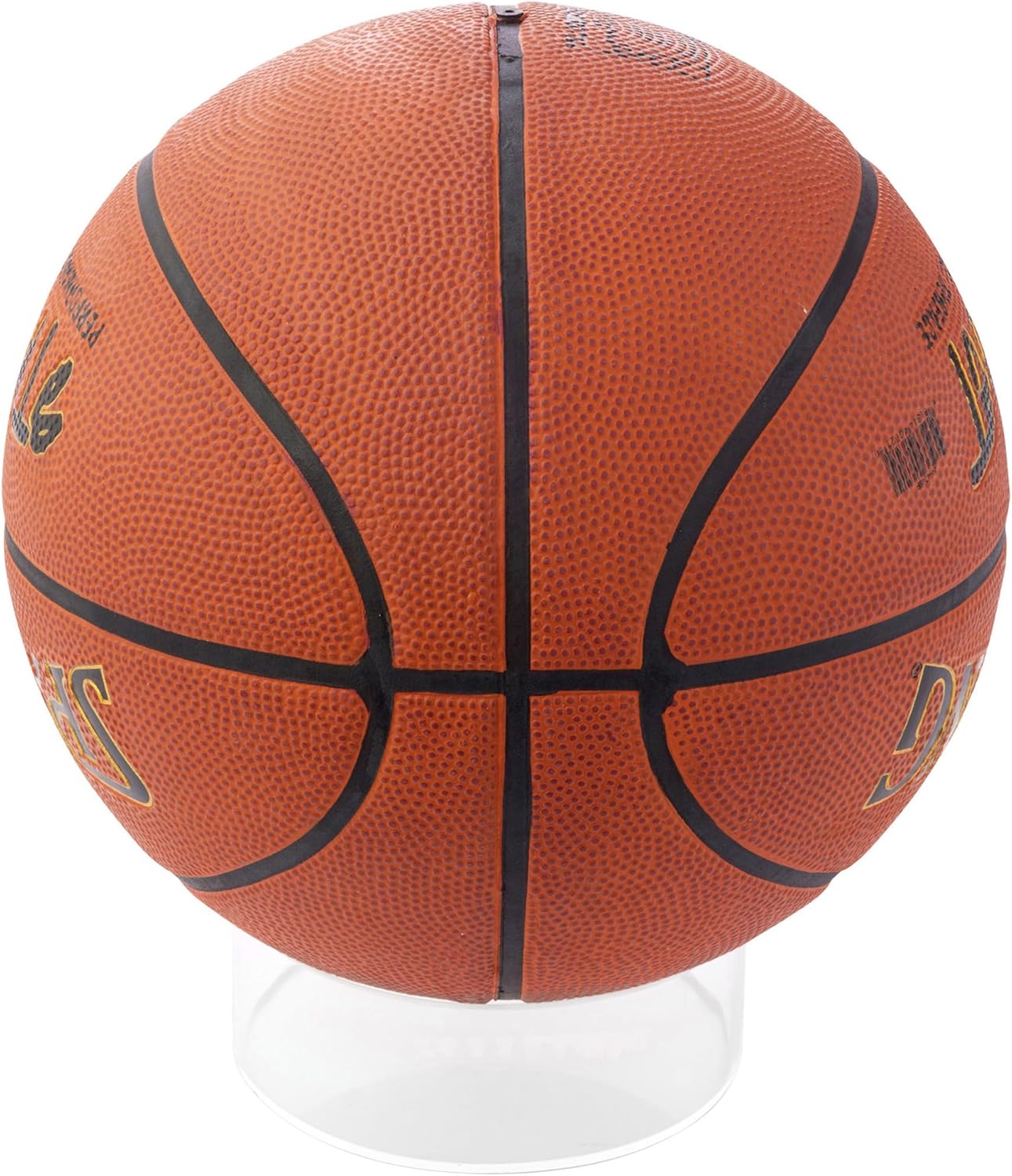 Plymor Clear Acrylic Beveled Ball or Sphere Display Holder Stand, 1.75" H x 5" W