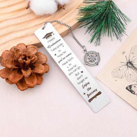 Graduation Gifts for Women Men Reading Lovers Metal Bookmark Book Accessories Happy College High School Graduation Congratulations Congrats Grad 2025 Gift for Him Her Personalized Book Mark