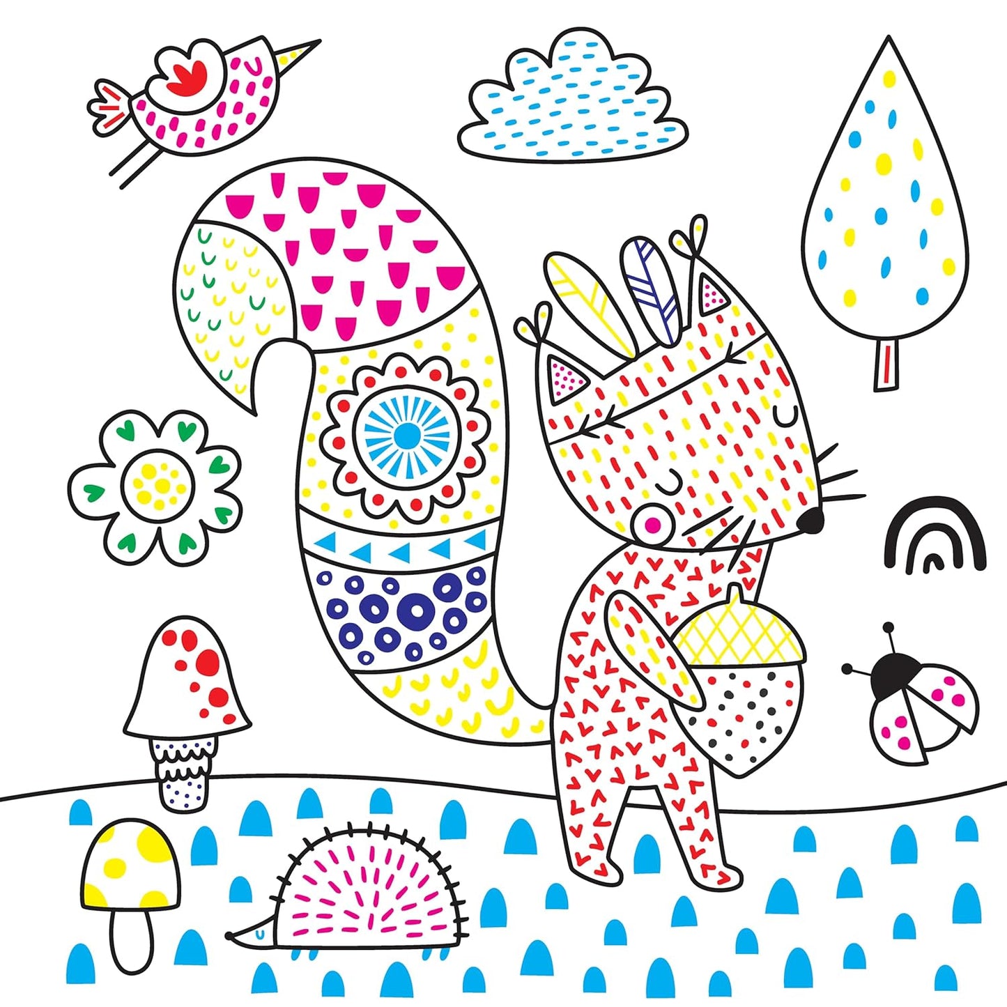Easy and Fun Paint Magic with Water: Garden Bugs and Friends (Happy Fox Books) Paintbrush Included - Mess-Free Painting for Kids Ages 4-7 to Create Pictures of Ladybugs, Butterflies, Snails, and More