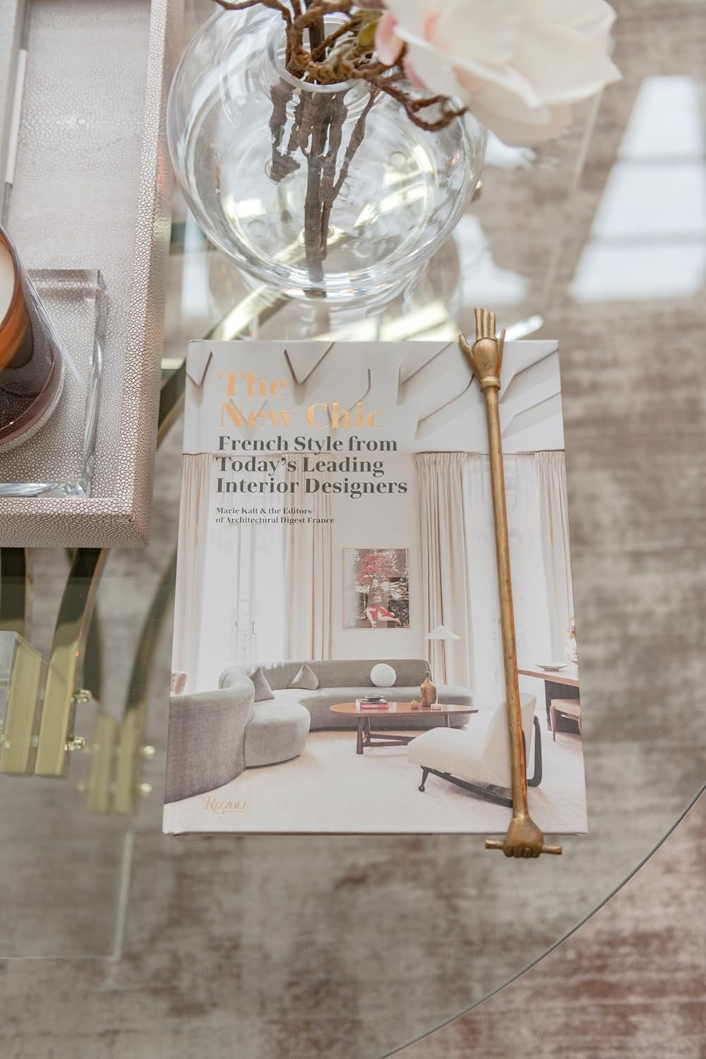 Harper Hand Book Mark — by Alice Lane Home Collection — Crafted Entirely from Brass — Styles Well in Spine of a Book — Reading in Bed — Home Decor