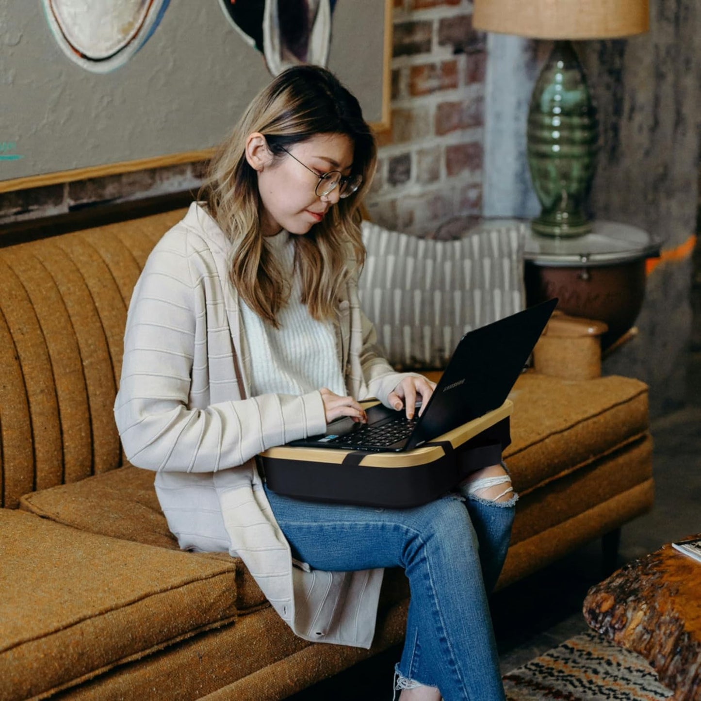 BambooMN Lap Storage Desks - Grey